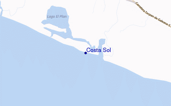 mapa de localização de Costa Sol