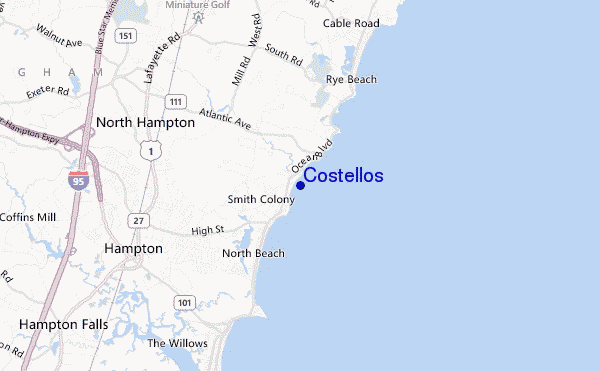 mapa de localização de Costellos