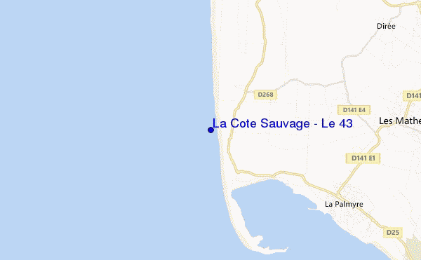 mapa de localização de La Cote Sauvage - Le 43