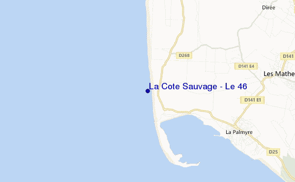 mapa de localização de La Cote Sauvage - Le 46