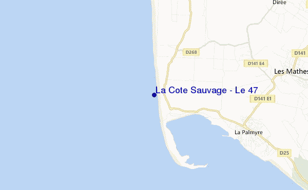 mapa de localização de La Cote Sauvage - Le 47