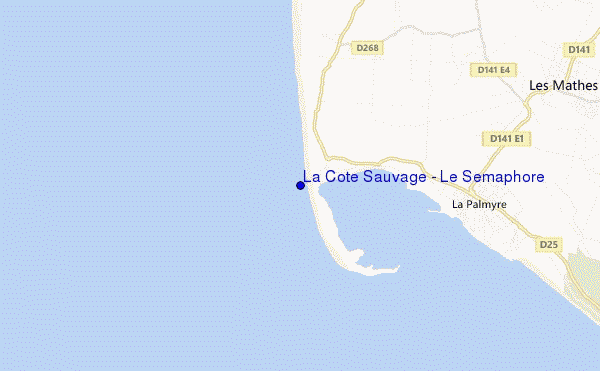 mapa de localização de La Cote Sauvage - Le Sémaphore
