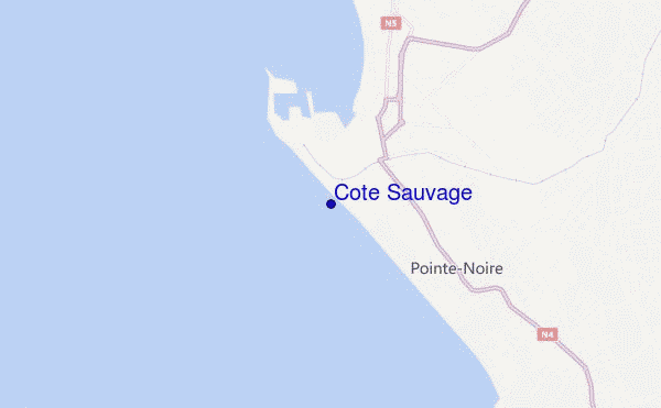 mapa de localização de Cote Sauvage