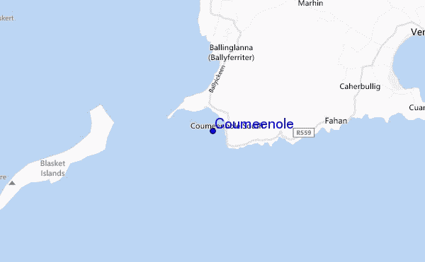 mapa de localização de Coumeenole