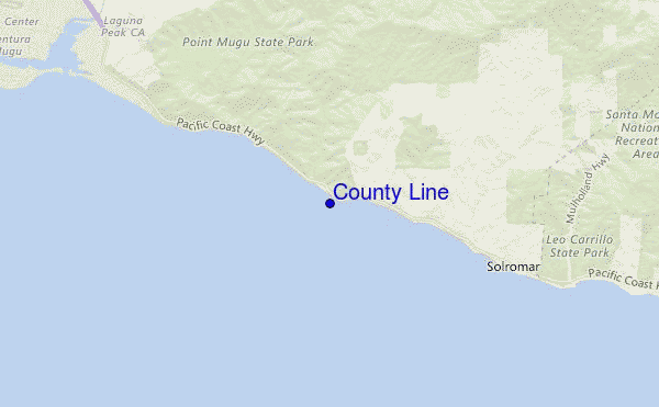 mapa de localização de County Line