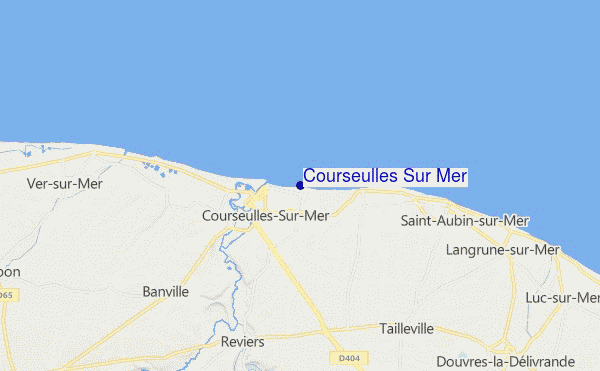 mapa de localização de Courseulles Sur Mer