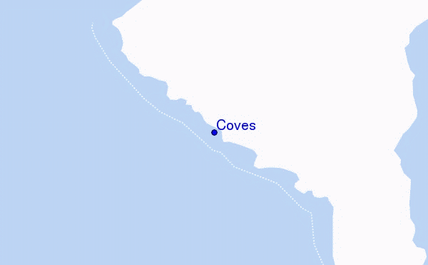 mapa de localização de Coves