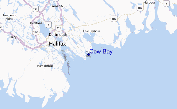 Cow Bay Location Map