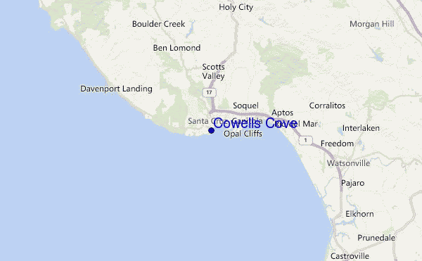 Cowells Cove Location Map