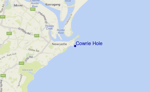 mapa de localização de Cowrie Hole