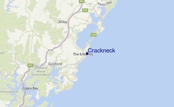 Crackneck Location Map