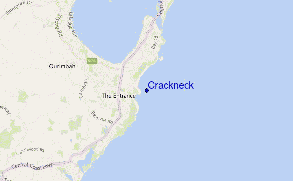 mapa de localização de Crackneck