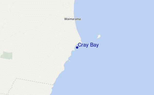mapa de localização de Cray Bay