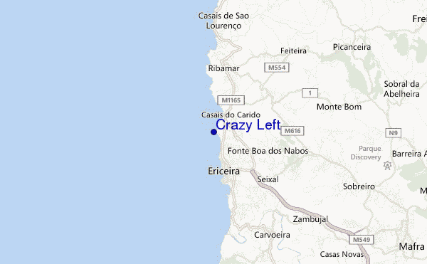 mapa de localização de Crazy Left