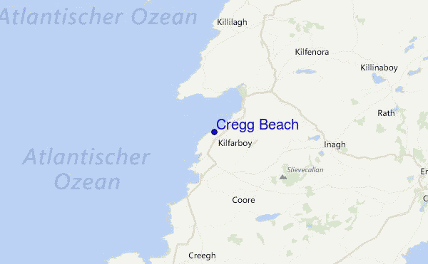 Cregg Beach Location Map