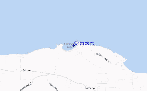 mapa de localização de Crescent