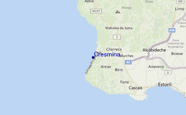 mapa de localização de Cresmina