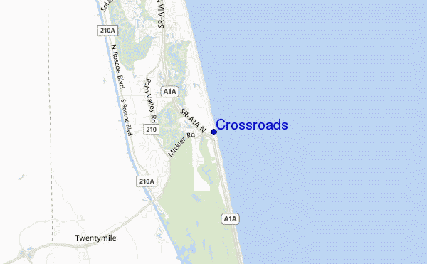 mapa de localização de Crossroads