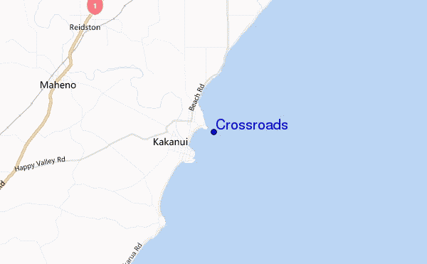 mapa de localização de Crossroads
