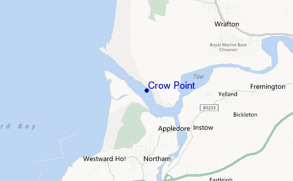 mapa de localização de Crow Point