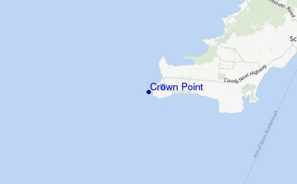 mapa de localização de Crown Point