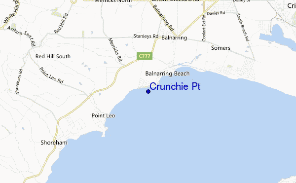 mapa de localização de Crunchie Pt