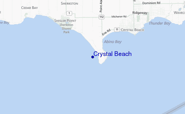 mapa de localização de Crystal Beach