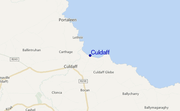 mapa de localização de Culdaff