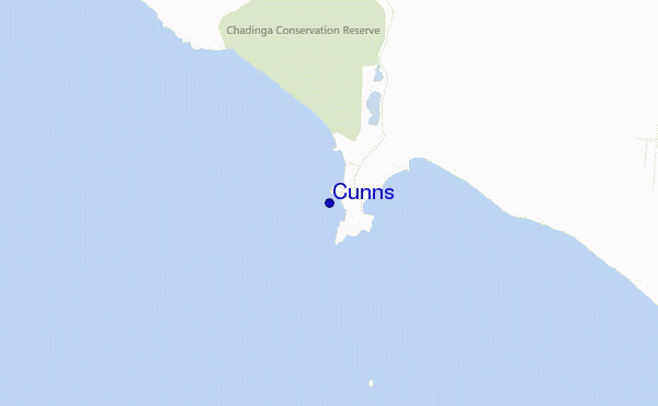 mapa de localização de Cunns