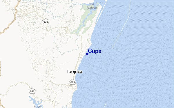 mapa de localização de Cupe