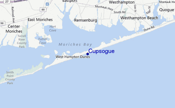 mapa de localização de Cupsogue