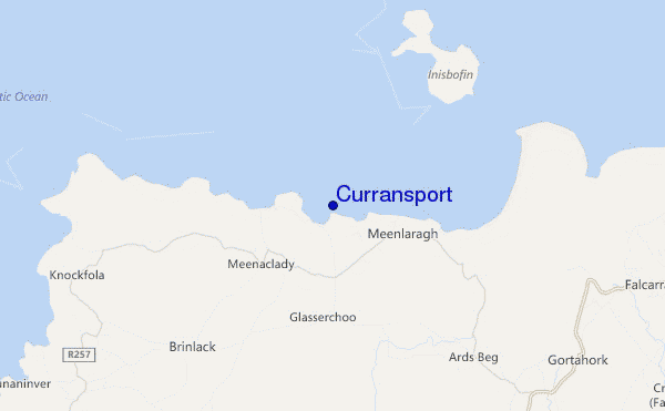 mapa de localização de Curransport