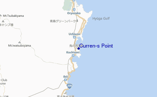 mapa de localização de Curren's Point