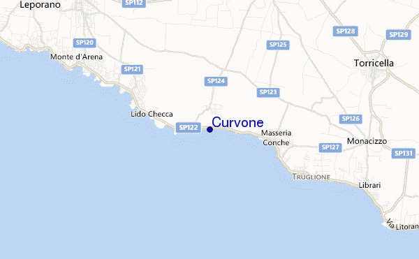 mapa de localização de Curvone