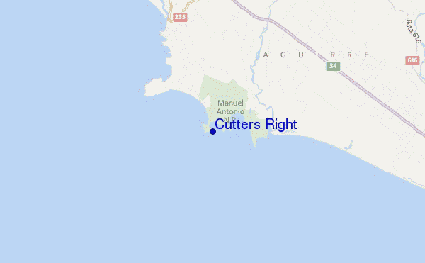 mapa de localização de Cutters Right