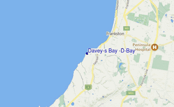 mapa de localização de Davey's Bay (D-Bay)