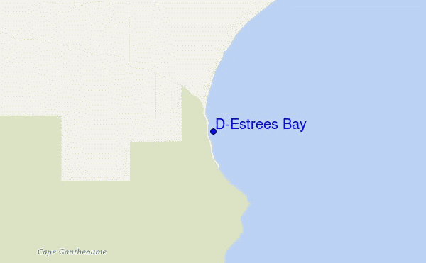 mapa de localização de D'Estrees Bay