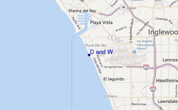 mapa de localização de D and W