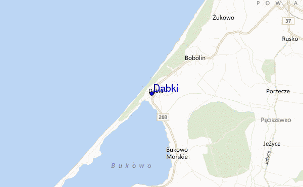 mapa de localização de Dabki