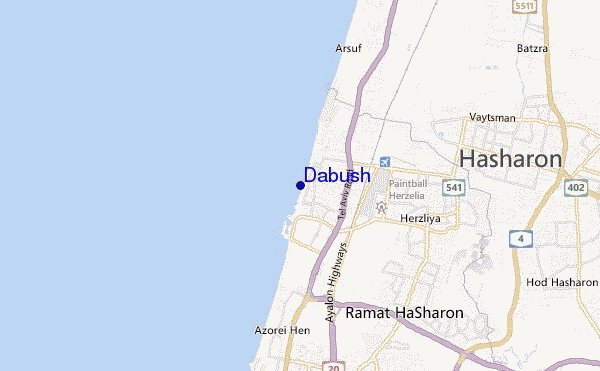 mapa de localização de Dabush