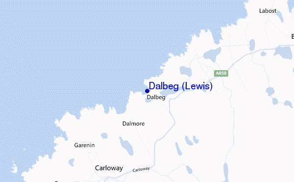 mapa de localização de Dalbeg (Lewis)