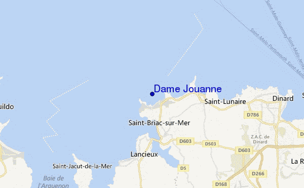 mapa de localização de Dame Jouanne