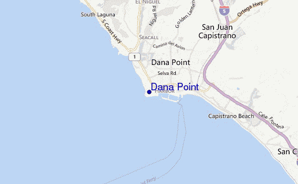 mapa de localização de Dana Point