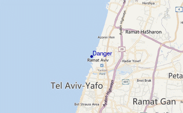 mapa de localização de Danger