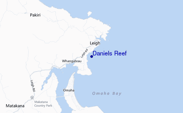 mapa de localização de Daniels Reef