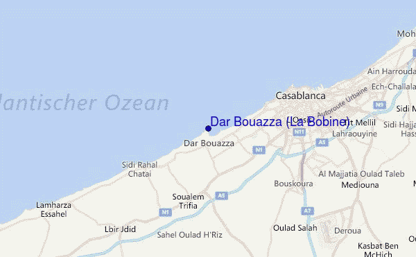 Dar Bouazza (La Bobine) Location Map