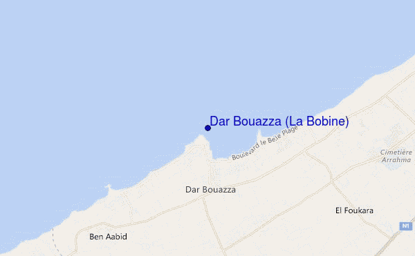 mapa de localização de Dar Bouazza (La Bobine)