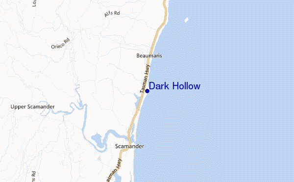 mapa de localização de Dark Hollow