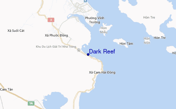 mapa de localização de Dark Reef
