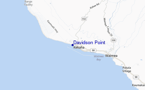 mapa de localização de Davidson Point